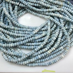 Cuentas de forma de Rondelle facetadas de ópalo azul Cuentas de piedras preciosas naturales al por mayor para la fabricación de joyas - Product Image 5