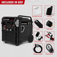 Générateur d'essence silencieux 5KW à démarrage automatique et à distance, onduleur portable refroidi par air, moteur 4 temps pour camping, usage de secours et extérieur