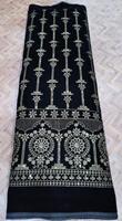 Fournisseur Indien Maruti Sai – Tissu Velours Élégant Brodé Daman, Style Dobby Tricoté, Antistatique, 120 GSM, Poids Moyen, Sur Commande