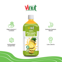 Gecertificeerd Halal voor Klassiek 1L Versgeperst Ananassap Suiker-Vrij 100% Zuiver Fruitpuree 10 Brix Verpakt in Fles