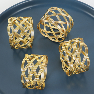 <b>Top</b> Sale Luxury Metal Gold Napkin Ring Stocked <b>Table</b> <b>Decor</b> for Restaurant <b>Wedding</b> Hotel Best Price! - Product Image 3