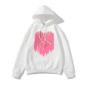 Sweat à capuche respirant avec impression bouffante avec logo personnalisé pull en gros en coton mélangé hommes sweat à capuche imprimé bouffant - Product Image 1