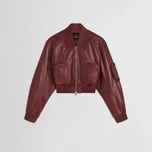 Abrigo de invierno para mujer con chaqueta de cuero estilo explosión Nuevas señoras Short Denim Lapel Outwear Fashion Trend Tops - Product Image 5