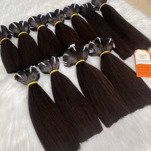 Precio asequible barato longitud corta 6 ''8'' para Bob Super doble dibujado hueso negro recto cabello humano - Product Image 3