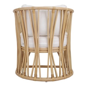 Modern Tropical Design Handcrafted Rattan <b>Lounge</b> <b>Chair</b> with <b>Cushions</b> Lightweight Feature for Apartments Hotels and Villas - Product Image 4