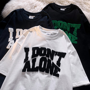 Personalizado para hombre Puff Imprimir Streetwear Tee OEM Fábrica de algodón de gran tamaño T Shirt 3D Raised Logo Design Shirt - Product Image 1