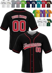 Maillot de baseball personnalisé sublimé, nom d'équipe personnalisé, numéro, uniforme de sport respirant et doux pour hommes, vêtements d'entraînement pour jeunes - Product Image 2
