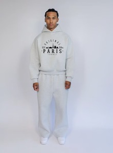 Nouvel Arrivage 2025 – Ensemble Survêtement Homme Décontracté en Polyester/Coton Style Vintage Coupe Ample – Sweat à Capuche et Pantalon avec Impression Numérique Personnalisée - Product Image 4