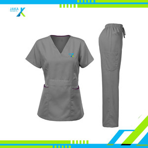 Juego de uniformes médicos para mujer, respetuoso con el medio ambiente, elástico, ultrasuave, uniforme, bolsillo en contraste, Color personalizado, enfermera, Doctor, Hospital - Product Image 6