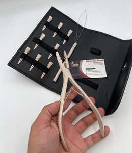 Kit de Herramientas Multifuncionales para Extensiones de Cabello, Color Beige Nude, con Impresión de Logotipo Personalizado, Acero Inoxidable, Servicio OEM - Product Image 3