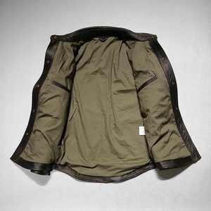 เสื้อเชิ้ตหนังแกะแท้สำหรับผู้ชายเสื้อเชิ้ตหนังแขนเต็ม - Product Image 4