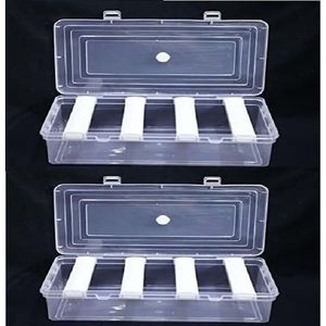 กล่องใส่เครื่องประดับ Tishya Home Clear Bangle & Vanity Box แบบพกพา 4 ช่อง แพ็ค 2 ชิ้น สำหรับผู้หญิง หลายสี ความจุ 1-3 ลิตร - Product Image 4