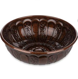 Bol de service turc élégant pour salades et chocolats, luxueux, très demandé, gaufré, pour l'empilage et le service de collations lors de fêtes - Product Image 1