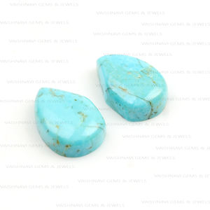Alta calidad 10x15mm azul Natural Mohave Arizona turquesa forma elegante cabujón calibrado piedra preciosa suelta para la fabricación de joyas - Product Image 3