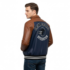 Veste en cuir enduit élégante pour homme, col montant, capuche d'hiver, respirante, coupe-vent, matériau de qualité supérieure, poignets signature - Product Image 5