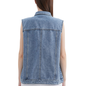 Chaleco Vaquero de Mezclilla de Alta Calidad con el Mejor Diseño Personalizado para Mujer, Ropa Casual al por Mayor, Transpirable y con Estilo Nuevo, Chaleco Vaquero de Mezclilla para Mujer - Product Image 6