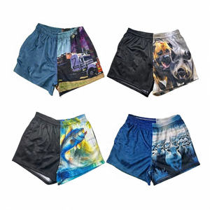 Pantalones cortos de rugby por sublimación para equipo de adultos, pantalones cortos de entrenamiento de rugby sueltos de secado rápido hechos de poliéster con desperdicio elástico, tarifa barata - Product Image 6