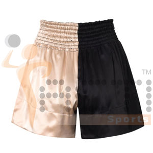 100% Polyester séchage rapide Top qualité hommes personnalisé Muay Thai Shorts blanc Muay Thai Shorts - Product Image 2