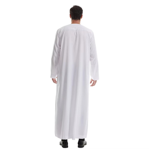 Vêtements décontractés de bonne qualité nouveauté en gros robe musulmane de couleur unie manches longues vêtements islamiques unis Thobes - Product Image 5