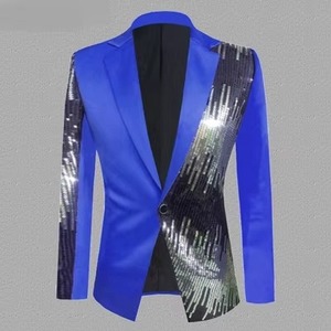 Precios al por mayor Nueva moda Hombres Blazer Puff Impresión Shinny Todo el año Slim Fit Colores personalizables Tallas Ecológico Alto - Product Image 6