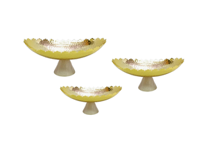 Bol à fruits décoratif fait à la main durable en aluminium métal décor à la maison accessoires de table vaisselle multi-usage disponible en gros - Product Image 3