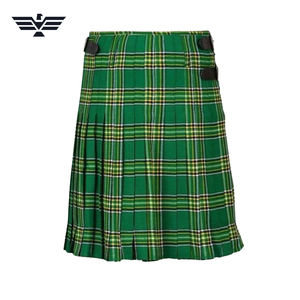 กilt สก็อตแบบดั้งเดิมสำหรับทุกเพศ ผ้าขนสัตว์คุณภาพสูง สีที่กำหนดเองได้ ลายเรียบแบบยุคกลาง จีบระบาย ขายดี - Product Image 3