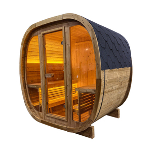 Sala de Sauna de cubo para varias personas de madera maciza de 6kw para uso en exteriores Función de vapor húmedo para villas y parques Fuente de alimentación de 220V - Product Image 2