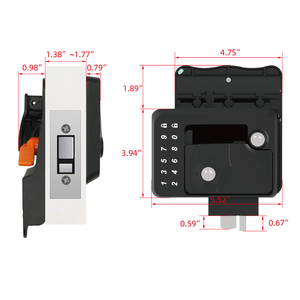 An toàn cắm trại du lịch Trailer cửa 10 chữ số Backlit Bàn phím RV điện tử Keyless nhập Cửa Khóa - Product Image 5