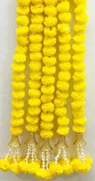 Nouvelle Guirlande de Fleurs Artificielles en Poly Synthétique Faite à la Main, Longue Durée, Imperméable, pour Décoration de Mariage Indien, Maison, Motifs Marigold et Mango Bell