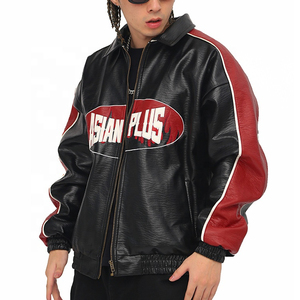 2024 OEM hombres logotipo personalizado venta al por mayor de alta calidad bordado chaqueta de invierno hombre chaqueta de cuero a prueba de viento hombres - Product Image 5