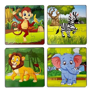 Wholesale 4-Set Wood Animal Jigsaw <b>Puzzle</b> OEM/ODM Customisable Educational Toys 21x30cm for 5-7 Years - Product Image 6