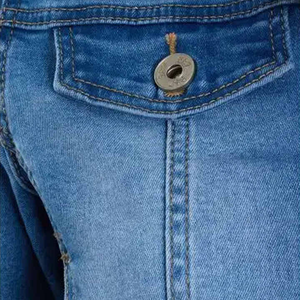 Veste en jean 100% coton pour femmes dernière mode veste en jean bleu broderie personnalisée respirant durable saison d'automne parfait - Product Image 3