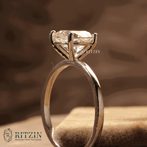 แหวนหมั้นผู้หญิงสไตล์โซลิแทร์ประดับเพชรทรงกลมตัด - Product Image 3