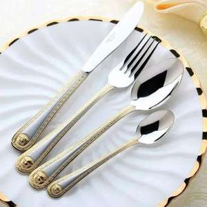Juego de cubiertos y artículos de plata para hoteles y restaurantes, excelente juego de cubiertos de acero inoxidable de alta calidad de 5 piezas para vajilla - Product Image 2