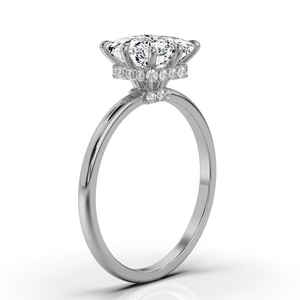 Anillo de compromiso de oro macizo de 14K y 18K hecho a mano personalizado, joyería fina, banda de Boda nupcial para mujer con diamante para fiestas - Product Image 4