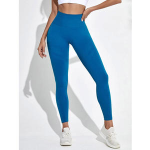 Venta al por mayor Mujeres Atlético Leggings Gimnasio Deportes Yoga Pantalones Secado rápido Transpirable Cintura alta Fitness Leggings para las mujeres - Product Image 1