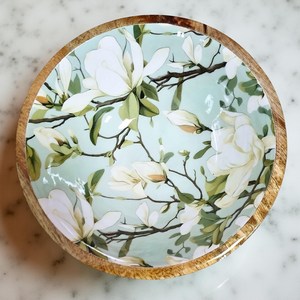 Bol à salade multifonctionnel en bois d'acacia Art Déco, écologique, décoration de mariage - Product Image 1