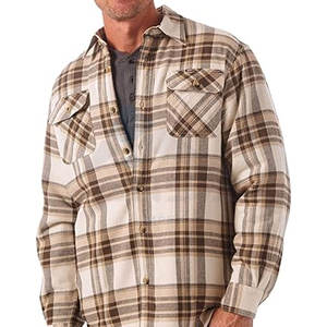 <b>Mens</b> Long Sleeve <b>Sherpa</b> Lined Shirt Jacket Warm <b>Fleece</b> Insulated Button Up Winter Shacket for Casual Outdoor Wear Birch - Product Image 5