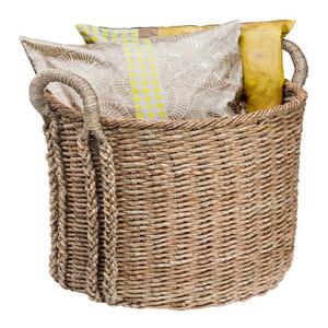 Panier à plantes en jonc de mer avec poignée ou couvercle Dht fabrication artisanale, panier torge de type vietnamien personnalisé - Product Image 1