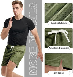 Short de basket-ball pour hommes évacuant l'humidité pour les sports d'été Vente en gros personnalisé Mode OEM Respirant Prix bon marché 2025 - Product Image 5