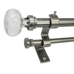 Elegantes remates de barra de cortina en forma de cúpula de metal bruñido que le dan a sus cortinas un acabado refinado y distinguido - Product Image 1
