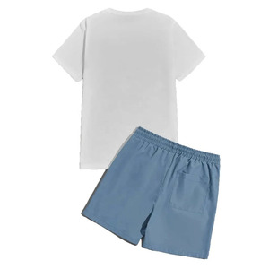 Nouvelle mode été 2 pièces survêtement costume grande taille T-shirt et ensemble court hommes décontracté sport ensemble respirant vente chaude - Product Image 3