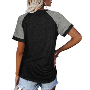 T-Shirt manches mi-longues col rond femme, multicolore, 100% Polyester/coton, mode de haute qualité, décontracté, impression personnalisée de Logo - Product Image 2