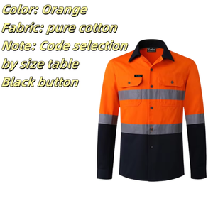 Uniforme de seguridad de alta visibilidad personalizado, camisa reflectante de algodón y poliéster, camisa de trabajo de manga larga, Material reflectante para seguridad - Product Image 3