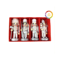 Figurines décoratives de soldat casse-noisette de Noël en bois Vietnam parfaites pour les cadeaux saisonniers et les ornements de maison