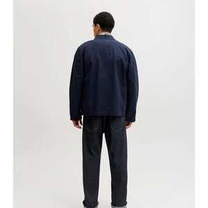 Jean cargo décontracté pour homme, coupe droite ample, taille haute, en denim, toutes saisons, bleu clair, style urbain vintage, collection 2026, vente en gros - Product Image 6