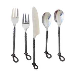 Juego de cubiertos de metal con mango de nudo de la mejor calidad a bajo precio del fabricante y exportador indio - Product Image 1