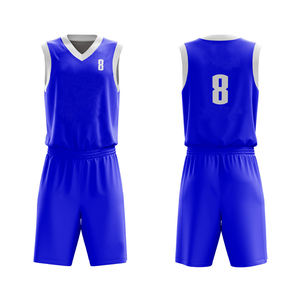 Uniformes de basket-ball sublimés de haute qualité en gros sur mesure ensembles hauts shorts t-shirts jersey avec broderie - Product Image 5