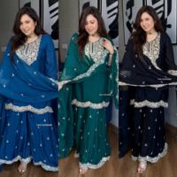 Femmes fête de mariage lourd brodé style pakistanais Salwar Kameez costume ensemble robe ethnique disponible au meilleur prix de gros