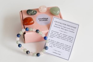 Renforcez les liens émotionnels : Coffret cadeau de cristaux d'amitié en pierres précieuses naturelles polies et éco-responsables - Product Image 3